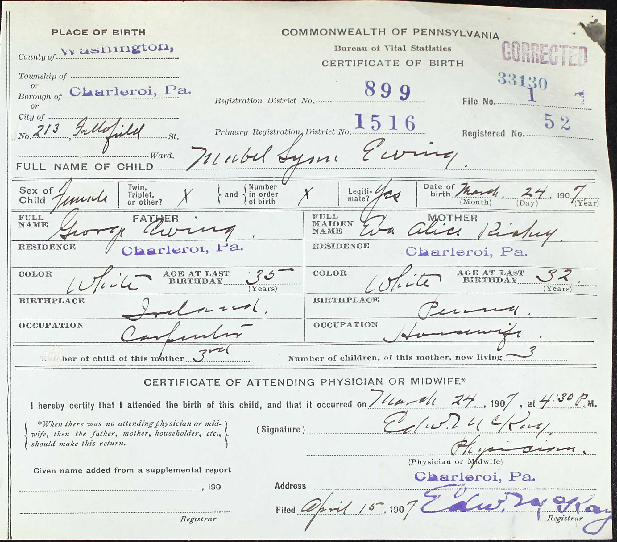 birth certificate